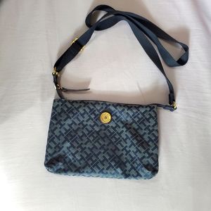 TOMMY HILFIGER blue two pocket purse